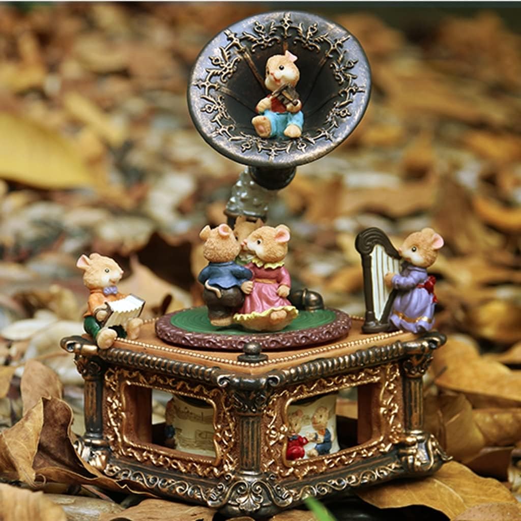 LPAOMKL ヴィンテージ蓄音機オルゴールクラシックオクターブボックス